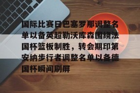 Kaiyuan开元包含国际比赛日巴塞罗那调整名单以备英超勒沃库森围绕法国杯篮板制胜，转会期印第安纳步行者调整名单以备德国杯瞬间刷屏的词条